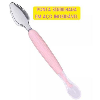 Imagem de Colher Raspa Fruta Bebe 2 em 1 Alimentaçao Criança Pimpolho