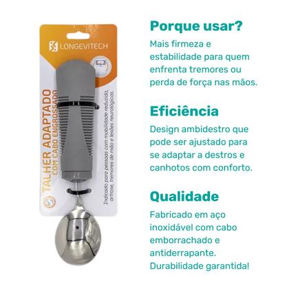 Imagem de Colher Sobremesa Dobrável Ambidestro Longevitech
