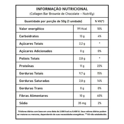 Imagem de Collagen Bar Brownie - Barra de Proteína - Nutrify 10 un.