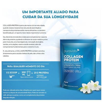 Imagem de Collagen Protein + 2,5g Verisol + 21g Proteína Sabor Neutro 450g Puravida