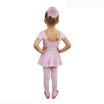 Imagem de Collant Ballet Com Saia Ritmus Meia Manga Julieta Infantil