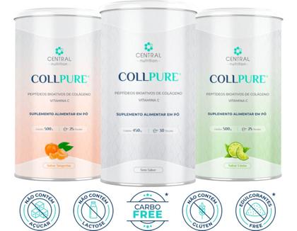 Imagem de Collpure Colágeno + Vitamina C Tangerina 500g Central Nutrition