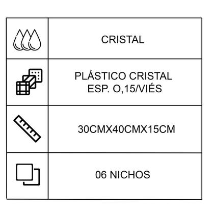 Imagem de Colmeia Organizadora Camisetas Bermudas Moletons Utensílios Cristal Kit 6 UN