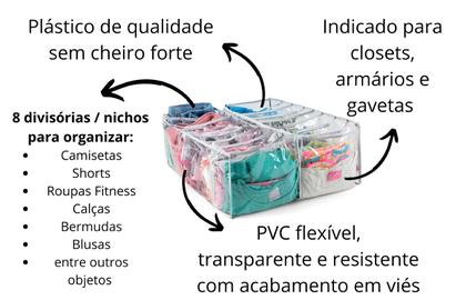 Imagem de colmeia organizadora de roupa kit 5 nichos M gaveta e armario bermudas camisas
