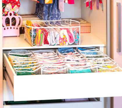Imagem de colmeia organizadora de roupa kit 5 nichos M gaveta e armario bermudas camisas
