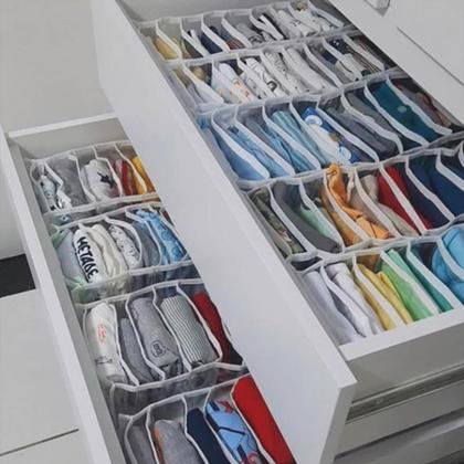 Imagem de Colmeia Organizadora de Roupas Gavetas Transparente Tamanho Médio