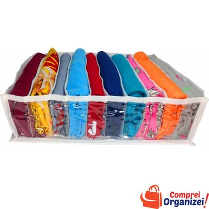 Imagem de Colmeia Organizadora Gaveta Viés Branco G 40x25x10 Kit 4 Uni