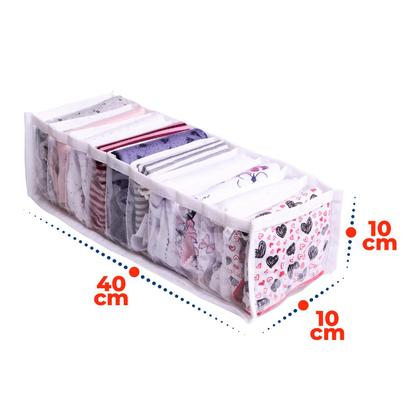 Imagem de Colmeia Organizadora Gaveta Viés Branco P Extra 40x10x10 Kit 5 Uni