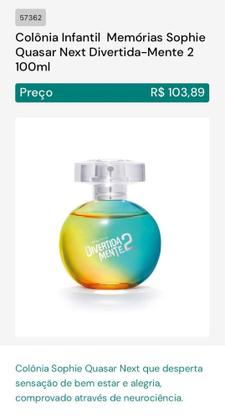 Imagem de Colônia Infantil Sophie Quasar Next Divertida-Mente 2 100ml - O Boticário