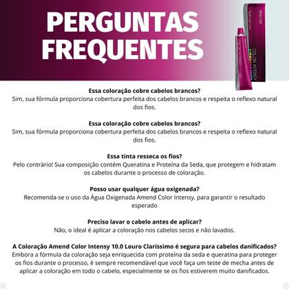 Imagem de Coloração Amend Color Intensy 10.0 Louro Clarissimo 50g