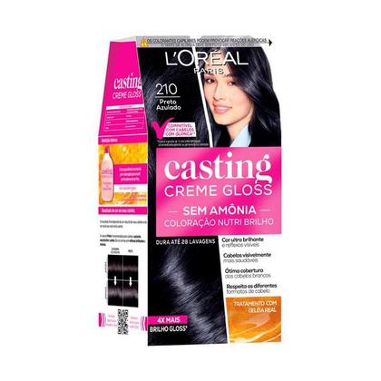 Imagem de Coloração Casting Creme Gloss L'Oreal 210 Preto Azulado
