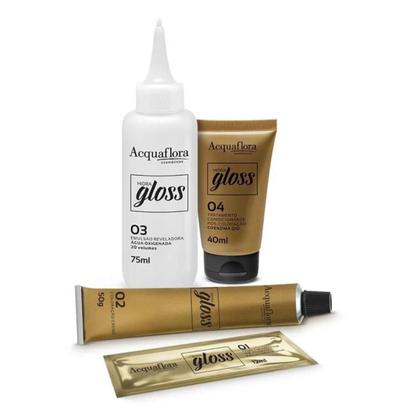 Imagem de Coloração Creme Acquaflora Kit Hidra Gloss 1.0 Preto