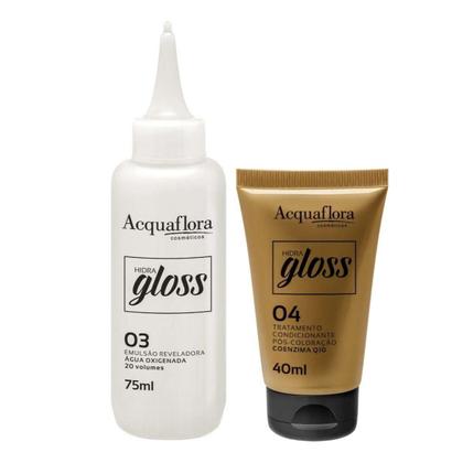 Imagem de Coloração Creme Acquaflora Kit Hidra Gloss 5.0 Castanho