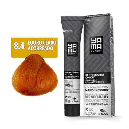 Imagem de Coloração Yamá Creme Professional Color Nano Infusion 8.4 Louro Claro Acobreado