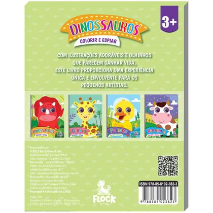 Imagem de Colorir e espiar - dinossauros