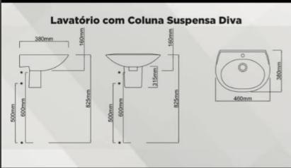 Imagem de Coluna Para Lavatório Diva Branca - Onix Louças