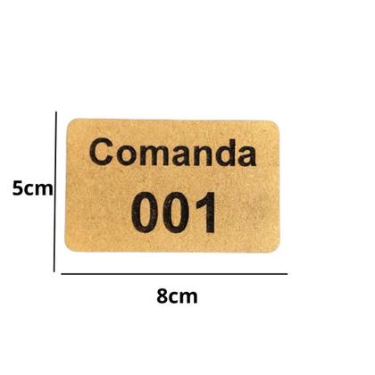 Imagem de Comanda Bar Restaurante Ecologicas Com 10 Em Mdf 3Mm Natural