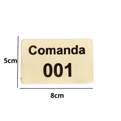 Imagem de Comanda Bar Restaurante Ecologicas Com 50 Em Mdf 3Mm Branco