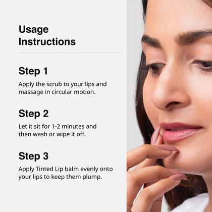 Imagem de Combinação de esfoliante labial e protetor labial colorido Cureskin Lightening