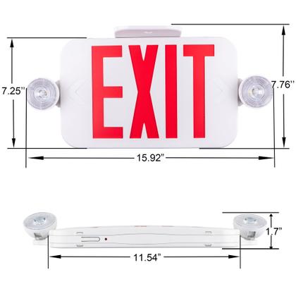 Imagem de Combinação de LED de sinalização de saída de emergência com 2 cabeças ajustáveis