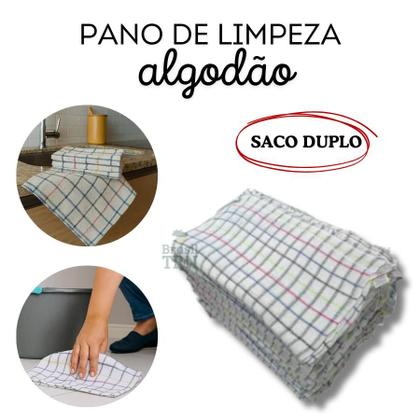 Imagem de Combo 1 Toalha de Mesa 4 Lugares Impermeável Com 5 Panos De Chão Quadriculados Multiuso Geral