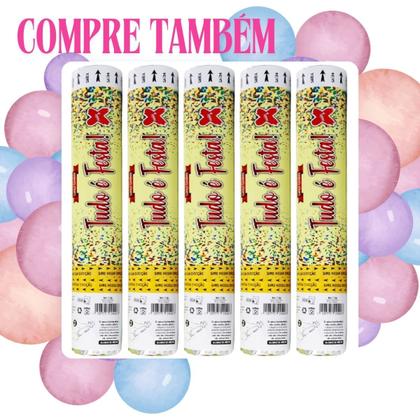 Imagem de Combo 10 Lança Confete Colorido Metalizado Festa Celebração