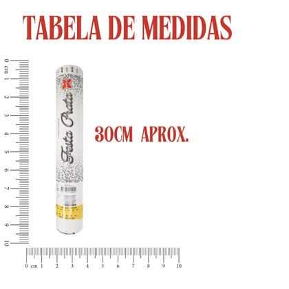 Imagem de Combo 10 Lança Confete Prata Metalizado Festa Celebração