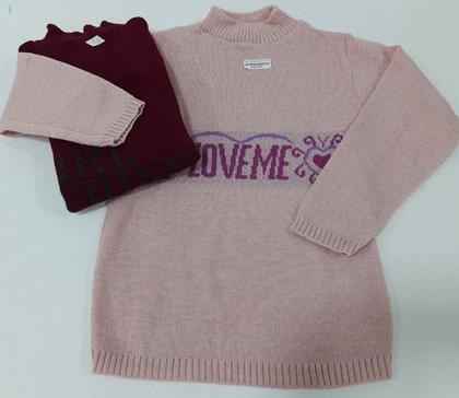 Imagem de Combo 2 Básica Lã Blusa Inverno Menina T 8 10 12 Juvenil 942