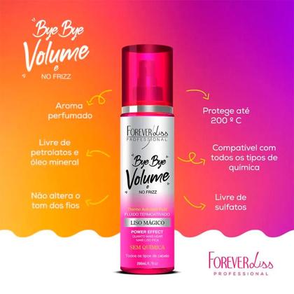 Imagem de Combo 2 Bye Bye Volume e No Frizz Liso Mágico 200ml