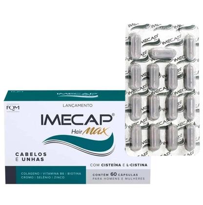 Imagem de Combo 2 caixas Imecap Hair Max Cabelos e Unhas 60 Capsulas - Farmoquimica