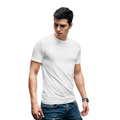 Imagem de Combo 2 Camisetas Básicas Masculina Lisa Neutra 100% Algodão