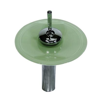 Imagem de Combo 2 em 1 gabinete de vidro 60cm ac com cuba retangular + torneira ibiza - branco