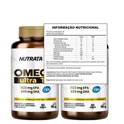 Imagem de Combo 2 Omega 3 Ultra Tg Selo Ifos Epa 1122 Dha 699 Nutrata