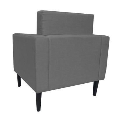 Imagem de Combo 2 Poltronas Estofadas Para Consultório Leticia Slim Suede Cinza - LM DECOR