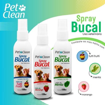 Imagem de Combo 2 Spray Bucal Pet Clean Morango - 120ml