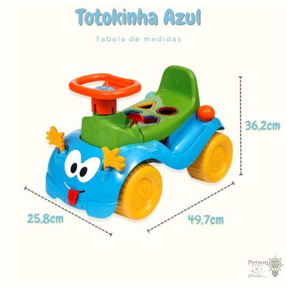 Imagem de Combo 2 Totokinhas Motoca Triciclo Infantil Peças Geométricas Buzina Didático