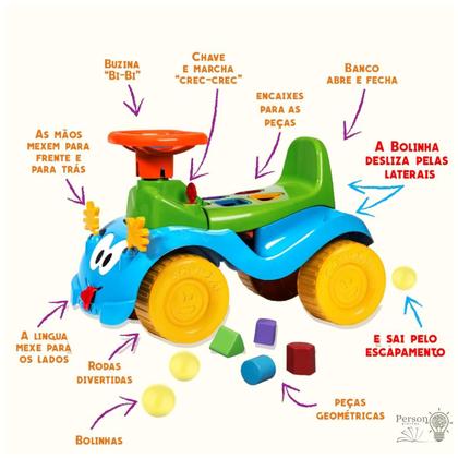 Imagem de Combo 2 Totokinhas Motoca Triciclo Infantil Peças Geométricas Buzina Didático