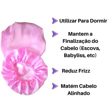Imagem de Combo 2 un. Touca de Cetim Anti Frizz Toca para Dormir Cabelo Alinhado