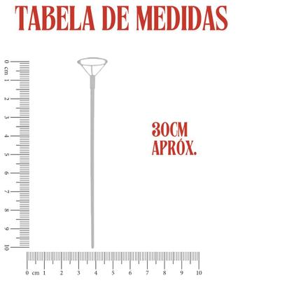 Imagem de Combo 20 Varetas 50cm Pega Balão Decoração Festa Aniversario