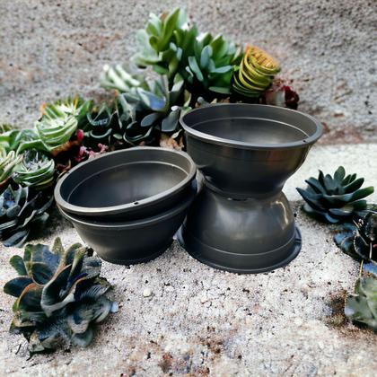 Imagem de Combo 20 vasos cuia 21 cm 2 litros  Rosas do deserto Orquideas Samambaias Cactos Suculentas