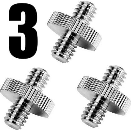 Imagem de Combo 3 Parafusos Adaptador 1/4 1/4 Macho Suporte Celular no Ring Light Flash Universal Selfie Pedestal Tripé Estúdio