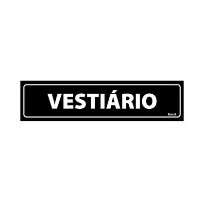 Imagem de Combo 3 Placas De Sinalização Vestiário 30x7 Ecom IA - A-425 F9e