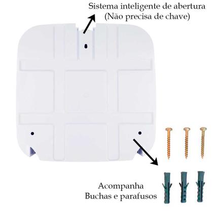 Imagem de Combo 3 Suporte porta papel toalha interfolha dispenser toalheiro academia loja condomínio branca