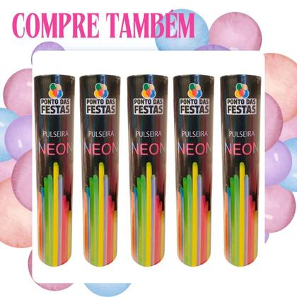 Imagem de Combo 300 Unidades Pulseira Neon Adereços Balada Festa Led