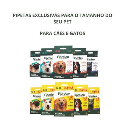 Imagem de Combo 3un Fiprolex Antipulgas Carrapatos Ceva Cães até 10Kg