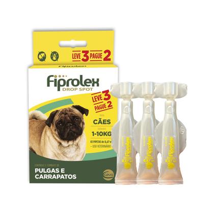 Imagem de Combo 3un Fiprolex Antipulgas Carrapatos Ceva Cães até 10Kg