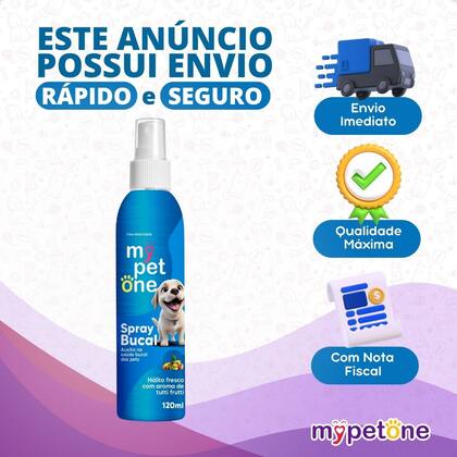 Imagem de Combo 4 Spray Bucal Tutti Frutti Mypetone para Cães e Gatos - 120mL