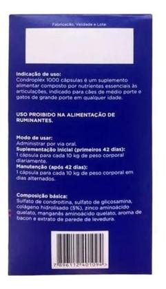 Imagem de Combo 4 Unidades Condroplex 1000 Para Cães 60 Capsulas Avert