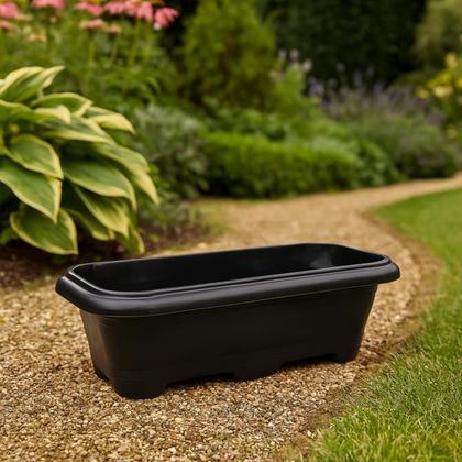 Imagem de Combo 5 Floreiras P/ Plantas 50cm Grande De Plástico Preta