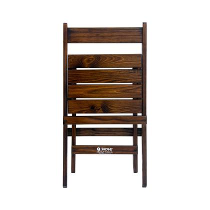 Imagem de Combo 5 Jogos de Mesa 70x70 Dobrável com 4 Cadeiras Madeira Imbuia / Liso